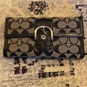 Authentic Coach Black Signature Wallet